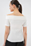 Ribbon Detailed Knitted Blouse 949 - White - 5
