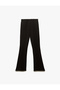 Slim Fit Ribbed Flared Trousers - 3