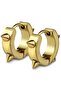 Pair of Studded Spike Punk Unisex Steel Earrings 3mm Mse3