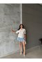 Women's Short Sleeve Embroidered Lace Detailed Summer Shirt – Lightweight and Stylish Design - 3