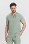 Men's Shirt - Muslin Alaçatı T-Shirt - with Rope Detail - 4070