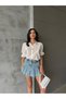 Women's Short Sleeve Embroidered Lace Detailed Summer Shirt – Lightweight and Stylish Design - 6