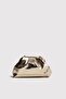 Gold Women's Metallic Leather Clutch Evening Dress Bag - 3
