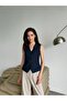Navy Denim Vest - 4