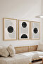 3 Piece Wood Frame Look MDF Poster Painting Set - Set 51