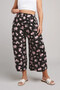 Plus Size Elastic Waist Pocketless Patterned Capri Pants 145266 - 4