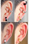 Compression Men's Steel Earrings Thick 6mm No Hole to Ears mse2 - 2