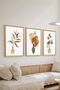 3 Piece Wood Frame Look Mdf Poster Painting Set - Set 94