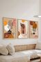 3 Piece Wood Frame Look Mdf Poster Painting Set - Set 117