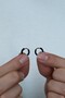 Curved ring men's unisex wide steel earring pair 6mm mse7-2 - 6