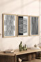 3 Piece Wood Frame Look MDF Poster Painting Set - Set 78