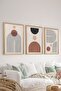 3 Piece Wood Frame Look Mdf Poster Painting Set - Set 48
