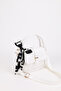 Women's Gold Accessory Detailed Adjustable Strap Scarf Gift White Hand Shoulder and Crossbody Bag Milan - 8