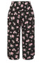 Plus Size Elastic Waist Pocketless Patterned Capri Pants 145266 - 6