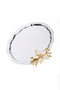 6 Pieces Oval Large Daisy Flower Coffee-Tea Serving and Presentation Tray 25X20 cm - 6