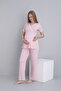 Lace Trimmed V-Neck Maternity and Maternity Pajama Set - 6