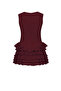 Sardinia Halter Neck Ruffled Shorts Burgundy Dress - 3