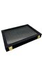 Suede Fabric Black Color with Glass Cover 34 cm / 24 cm Nail Ring Display Stand - 3