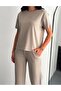 Modal Fabric Rabbit Embroidered Top and Bottom Casual Set / Lightweight Baggy Bottom and Short Sleeve Top - 5