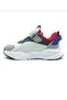 Evo Men's White Navy Blue Red Detail Velcro Orthopedic Comfortable Light Sole Daily Children's Sports Shoes - 3
