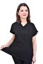 Unisex Black Lycra Single Top Jersey Scrubs