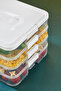 Practical 4 Tiers Storage Container Refrigerator Organizer Multi-Purpose Storage Container - 3