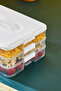 Practical 3 Tiers Storage Container Refrigerator Organizer Multi-Purpose Storage Container - 6