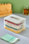 Practical 4 Tiers Storage Container Refrigerator Organizer Multi-Purpose Storage Container - 3