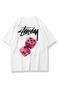 تيشيرت Stüssy Dice للجنسين باللون الأبيض