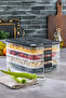Practical 4 Tiers Storage Container Refrigerator Organizer Multi-Purpose Storage Container - 3
