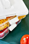 Practical 2 Tiers Storage Container Refrigerator Organizer Multi-Purpose Storage Container - 5