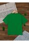 Girl-Boy Green Hello Teddy Bear Printed T-Shirt - 2