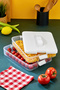Practical 2 Tiers Storage Container Refrigerator Organizer Multi-Purpose Storage Container - 4