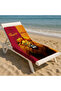 Lion Themed Yellow Red Beach Towel – Strong and Courageous Summer Design - 3
