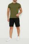 Men's Khaki Sleeves Slim Fit Compression Gym Fitness Sports T-Shirt - 5