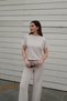 Women's Beige Modal Fabric Tracksuit Set - 2