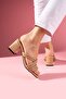 Crossy Mink Cross Piping Banded Heeled Slippers - 2