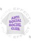 Unisex Oversize Anti Social Social Club Purple Furry Printed Boxy Fit Thick Fabric (240Gsm) T-Shirt - 2
