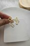 Asymmetrical Wavy Gold Women's Earrings
