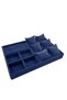 Domestic Production Oslo Model Suede Coated Dark Blue Color Padded Mix Drawer Inside Jewelry Organizer - 4