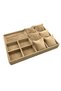 Domestic Production Oslo Model Suede Coated Milk Coffee Color Padded Mix Drawer Inside Jewelry Organizer - 5