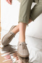 Angers Genuine Leather Cream Women's Leather Ballerinas - 6