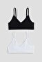 2-pack V-neck crop tops