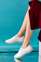 Toulon Genuine Leather White Women's Leather Ballerinas - 7