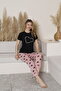 Summer Heart Patterned Short Sleeve Women's Pajama Set - 3