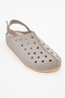 Justa Beige Suede Genuine Leather Women's Sandals - 3