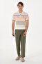 Men's Carrot Fit Dark Khaki Canvas Trousers 50300193-Vr111