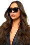 Women's Square Black Glasses - 2