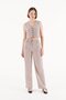 Linen Vest Pants Brown Double Set - 3