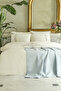 Alessa Embroidered 100% Cotton Double Duvet Cover Set White - 5